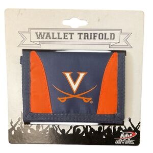 Virginia Cavaliers Blue Orange Nylon Trifold Wallet